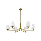 Satco 60-8236 Lune 6-lumières 60W Laiton vintage Lustre