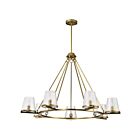 Satco 60-8269 Valentine 7-lumières 60W Laiton vintage Lustre