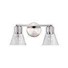 Satco 60-8332 Gianna 2-lumières 60W Nickel brossé Luminaire de vanité