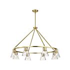 Satco 60-8346 Gianna 8-lumières 60W Laiton vintage Lustre