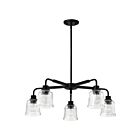 Satco 60-8611 Grayson 5-Luminaire 60W Noir mat Lustre