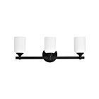 Satco 60-8643 3-Luminaire 100W Noir mat Luminaire de vanité