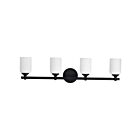 Satco 60-8644 4-Luminaire 100W Noir mat Luminaire de vanité