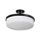 Satco 60-8647 Solara 3-lumières 60W Noir mat Plafonnier semi-encastré