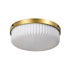 Satco 60-8668 Solara 3-lumières 60W Laiton naturel Plafonnier encastré