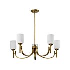 Satco 60-8670 Solara 5-lumières 60W Laiton naturel Lustre