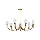 Satco 60-8671 Solara 7-lumières 60W Laiton naturel Lustre