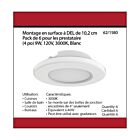 Satco 62-1580 9W 4" Luminaire DEL Blanc à Montage en Surface (Paquet de 6)