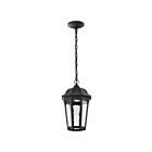 Satco 62-5944 East River 1-lumière 10W Noir mat Lanterne suspendue d'extérieur