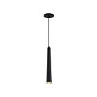 Suspendu Satco 62-828 12W 1-lumière Noir mat/laiton brossé