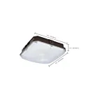 Satco 65-982 Bronze LED Lampe de garage à baldaquin Wattage et CCT Sélectionnable