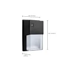 Satco 65-985 Noir LED Applique extérieure Wattage et CCT Sélectionnable