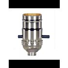 Douille à interrupteur à poussoir On-Off Satco 80-1023 nickel poli