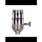 Douille à bouton rotatif à 3 voies (2 circuits) Satco 80-1025 nickel poli