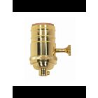 Douille à bouton rotatif On-Off Satco 80-1058 laiton poli