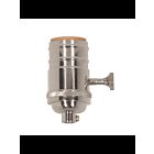 Douille à bouton rotatif On-Off Satco 80-1059 nickel poli