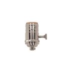 Douille à bouton rotatif On-Off Satco 80-1059 nickel poli