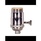 Douille à bouton rotatif On-Off Satco 80-1061 nickel poli