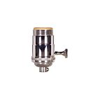 Douille à bouton rotatif On-Off Satco 80-1061 nickel poli