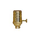Douille à bouton rotatif On-Off Satco 80-1062 laiton poli
