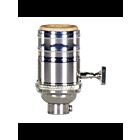 Douille à bouton rotatif On-Off Satco 80-1063 nickel poli