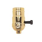 Douille à bouton rotatif On-Off Satco 80-1159 brite doré