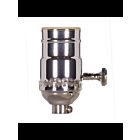 Douille à bouton rotatif On-Off Satco 80-1180 nickel poli