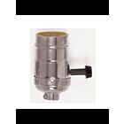 Douille à bouton rotatif à 3 voies (2 circuits) Satco 80-1191 nickel poli