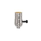Douille à bouton rotatif à 3 voies (2 circuits) Satco 80-1191 nickel poli