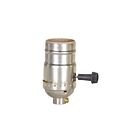 Douille à bouton rotatif à 3 voies (2 circuits) Satco 80-1192 brite doré