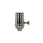 Douille à bouton rotatif On-Off Satco 80-1349 nickel poli