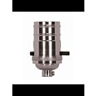 Douille à interrupteur à poussoir On-Off Satco 80-1433 nickel poli