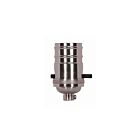 Douille à interrupteur à poussoir On-Off Satco 80-1433 nickel poli
