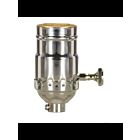 Douille à bouton rotatif Hi-Low Satco 80-1463 nickel poli