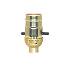 Douille à interrupteur à poussoir On-Off Satco 80-1529 brite doré