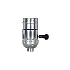 Douille à bouton rotatif On-Off Satco 80-1559 nickel