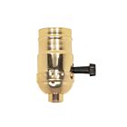Douille à bouton rotatif à 3 voies Satco 80-1560 brite doré