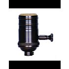 Douille à bouton rotatif à 3 voies (2 circuits) Satco 80-1968 laiton foncé antique