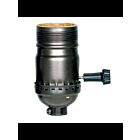 Douille à bouton rotatif à 3 voies (2 circuits) Satco 80-1969 laiton foncé antique