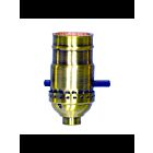 Douille à interrupteur à poussoir On-Off Satco 80-2251 laiton antique