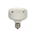 Adaptateur E12à GU24 blanc Satco 80-2541