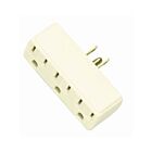 Adaptateur simple à triple polarisé ivoire Satco 90-1118 