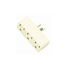 Adaptateur simple à triple polarisé ivoire Satco 90-1118 