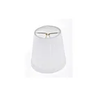 Abat-jour rond blanc à clip, à plis Satco 90-1270 