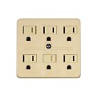 Adaptateur ivoire à 6 prises avec mise à la terre Satco 90-2630