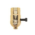 Douille à bouton rotatif à 3 voies (2 circuits) Satco 90-412 brite doré