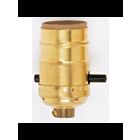 Douille à interrupteur à poussoir On-Off Satco 90-870 laiton poli