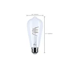 Satco S10520 6W Clair ST19 LED Ampoule à filament