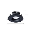 Satco S11631R1 10W Noir LED Luminaire encastré