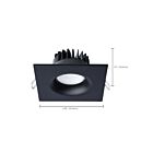 Satco S11634R1 10W Noir LED Luminaire encastré